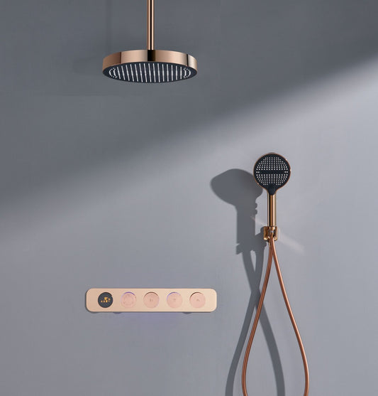 Juno Digital Rainfall Single Handle Shower System with Hot & Cold Control