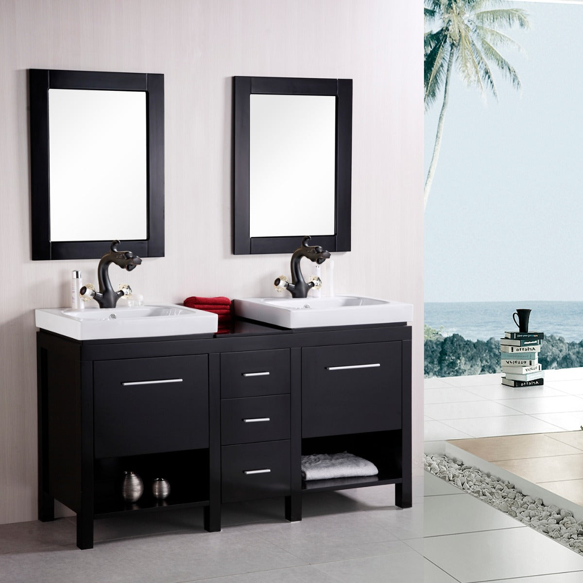 Juno Dragon Deck Mount Crystal Handle Faucet