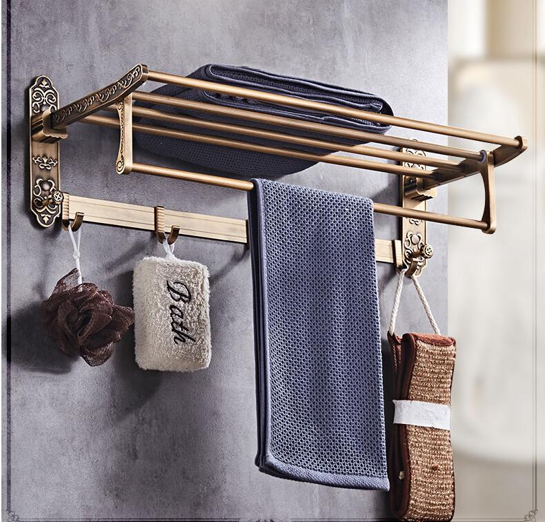 Juno European Antique Bronze 4 Racks Bathroom Towel Holder