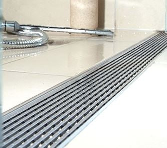 Juno Flange Body Linear Shower Drain Flag Design