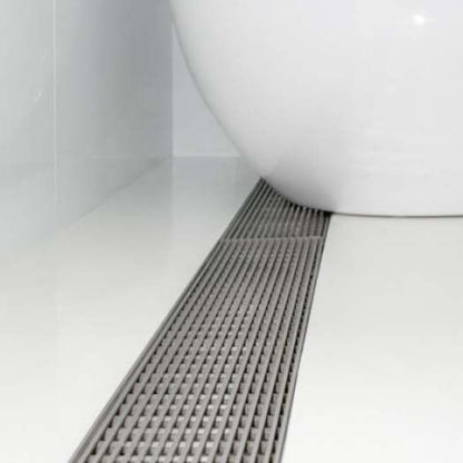 Juno Flange Body Linear Shower Drain Flag Design