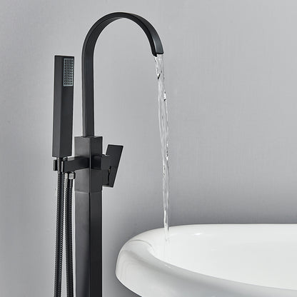 Juno Free Standing Solid Brass Bathtub Faucets With Hand Shower