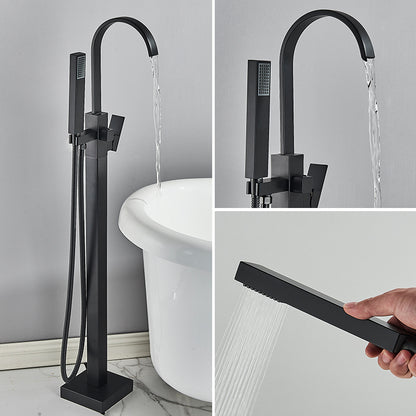 Juno Free Standing Solid Brass Bathtub Faucets With Hand Shower