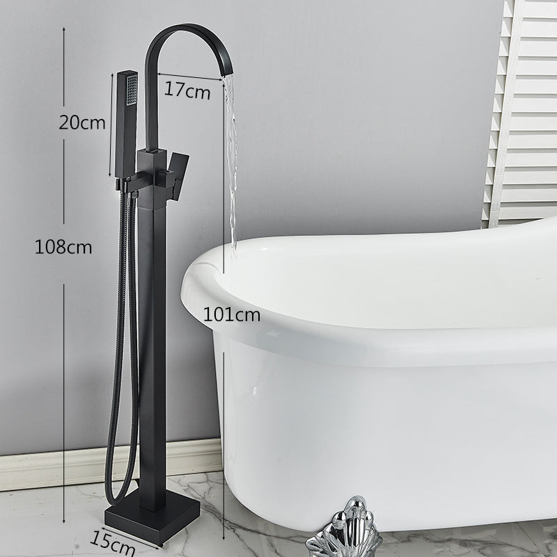 Juno Free Standing Solid Brass Bathtub Faucets With Hand Shower