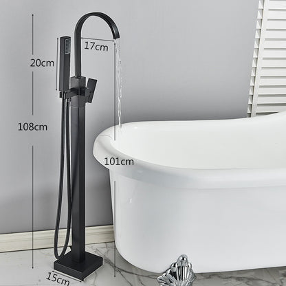 Juno Free Standing Solid Brass Bathtub Faucets With Hand Shower