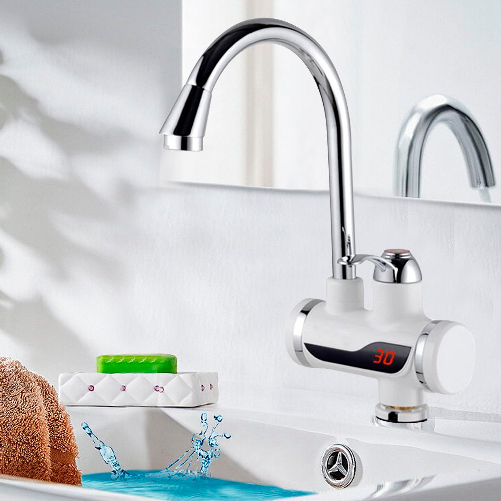 Juno Genoa Tankless Water Heater Kitchen Sink Faucet with LED Display