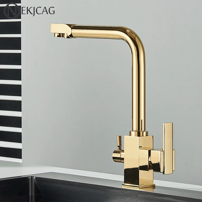 Juno Deck Mount 3 Way Kitchen Sink Faucet