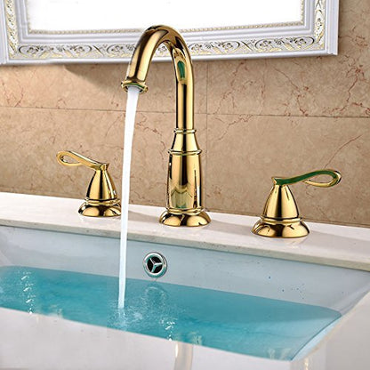 Juno Gold Finish Bathroom Sink Faucet