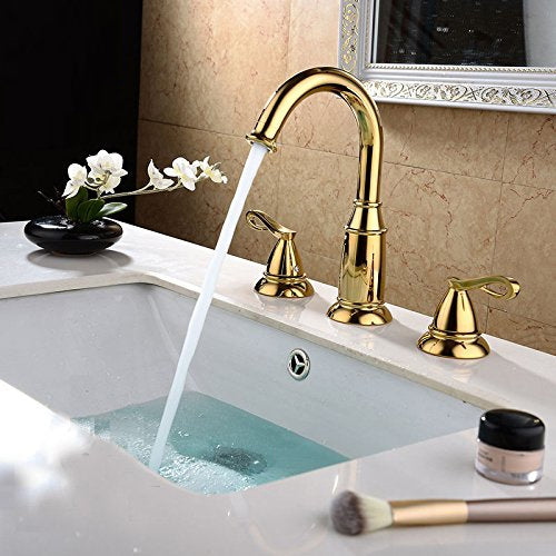 Juno Gold Finish Bathroom Sink Faucet