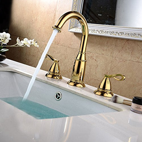 Juno Gold Finish Bathroom Sink Faucet