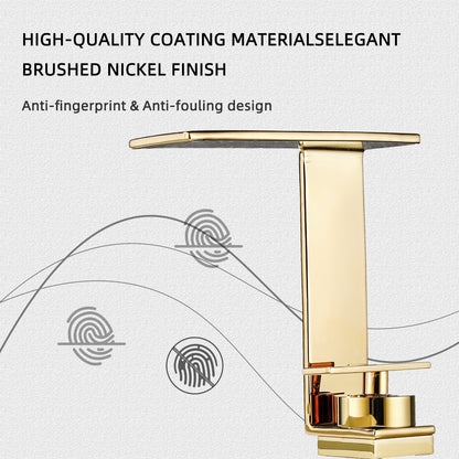 Juno New Multi Color Deck Mount Bathroom Faucet Waterfall Single Handle Sink Faucet