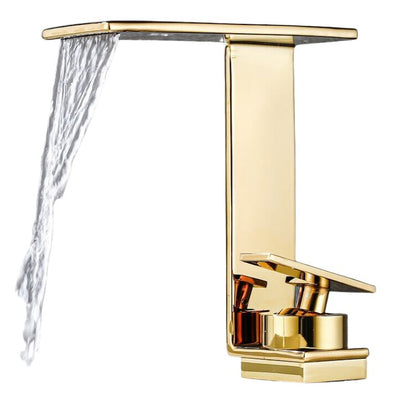 Juno New Multi Color Deck Mount Bathroom Faucet Waterfall Single Handle Sink Faucet