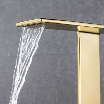 Juno New Multi Color Deck Mount Bathroom Faucet Waterfall Single Handle Sink Faucet