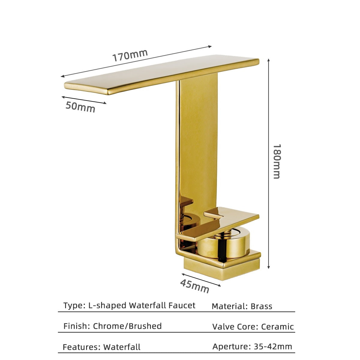 Juno New Multi Color Deck Mount Bathroom Faucet Waterfall Single Handle Sink Faucet