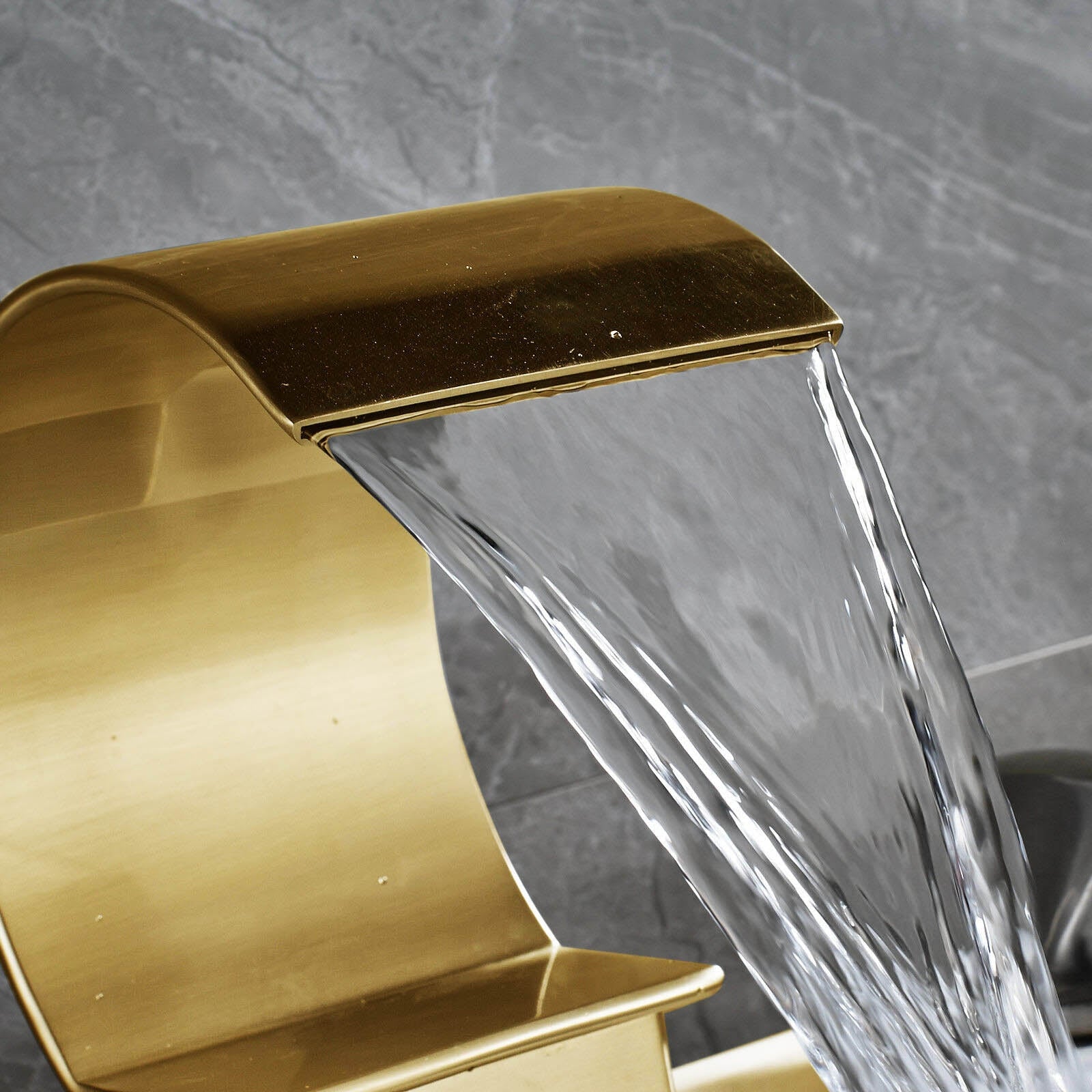 Juno Gold Finish Dual Handle Bathroom Vessel Sink Faucet Mixer Tap