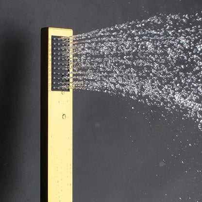 Juno Gold Plated Wall Mount Shower Head Set with Hand Shower