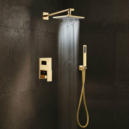 Juno Gold Shower Head Set with Handheld Shower