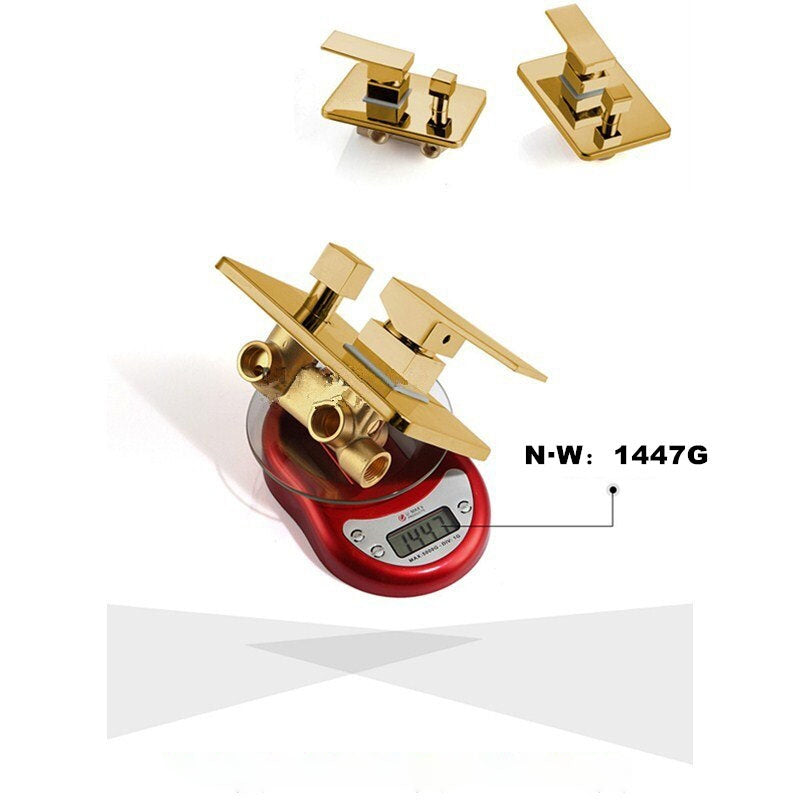 Juno Gold Shower Head Set with Handheld Shower