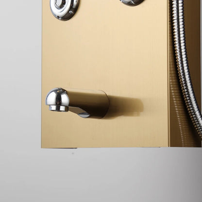 Juno Gold Rain Shower Panel with Handheld Shower