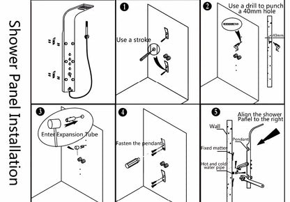 Juno Gold Rain Shower Panel with Handheld Shower