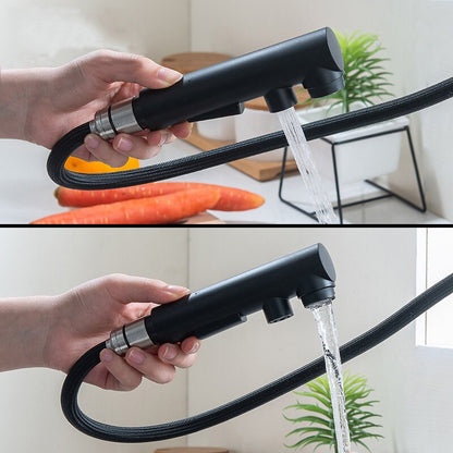 Juno Kitchen Black Sink Mixer Tap Faucet Single Lever Deck Mount