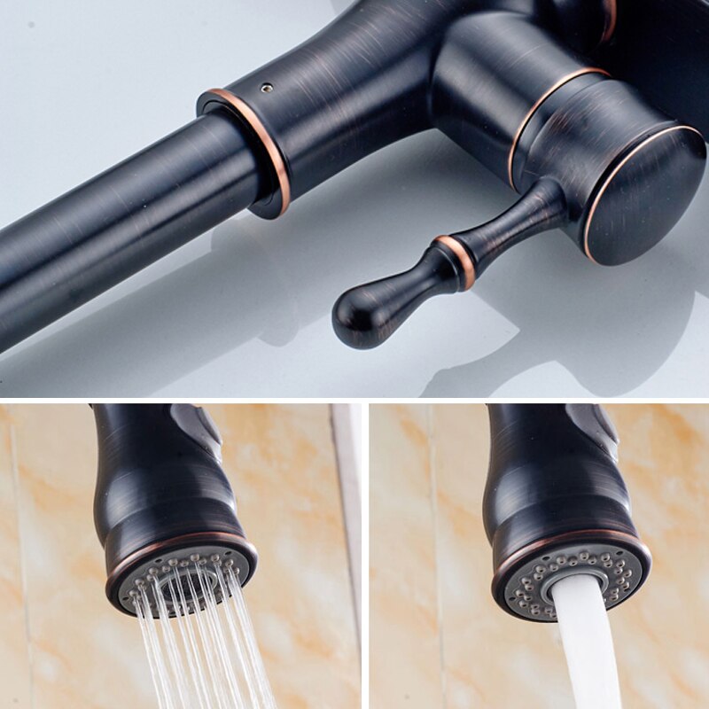 Juno Kitchen Faucet Single Handle With Faucet Coverage Plate Bronze, Brushed, Chrome