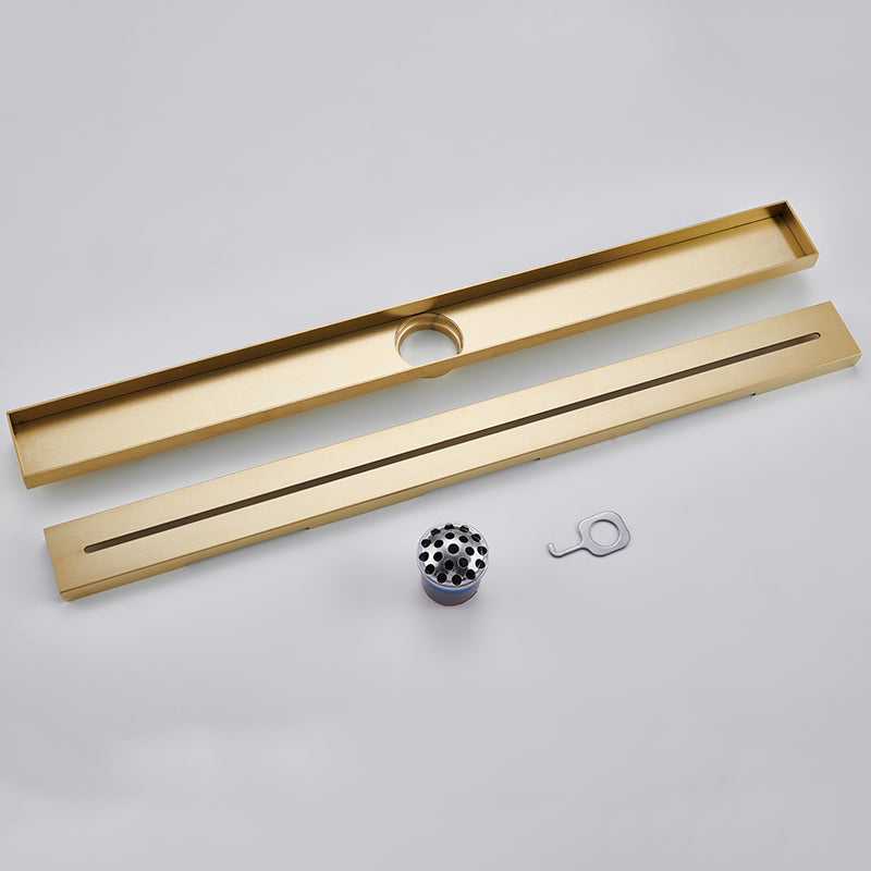 Juno LED Linear Shower Drain Flag Design Flange Body