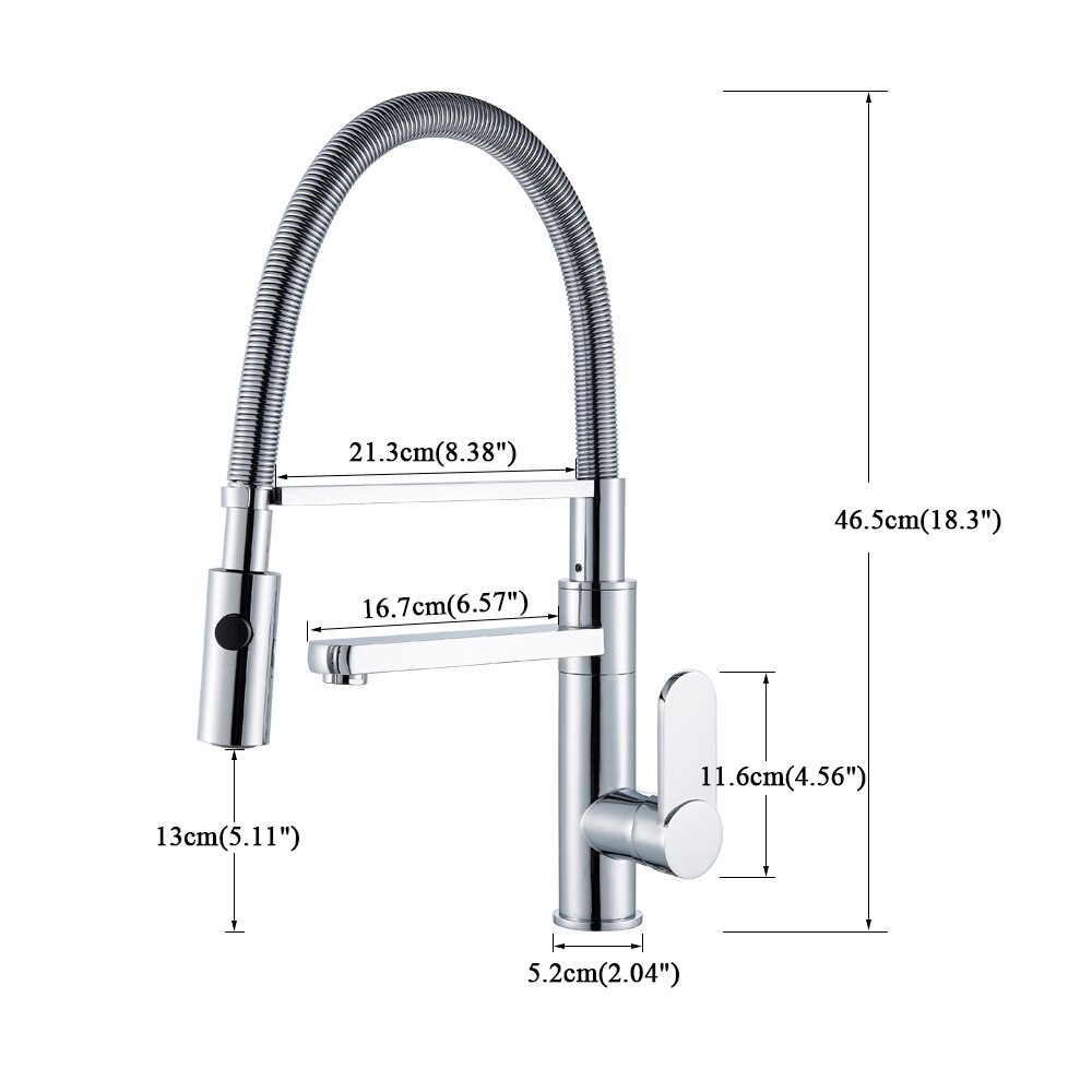 Juno Luxury Kitchen Dual Faucet Chrome Finish Single Lever Deck Mount