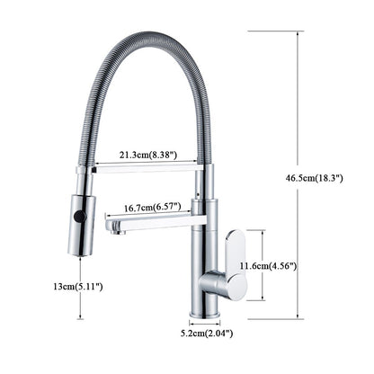 Juno Luxury Kitchen Dual Faucet Chrome Finish Single Lever Deck Mount