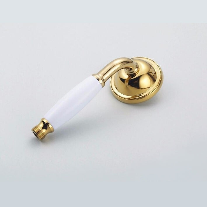 Juno Luxury White Body Clawfoot Bathroom Tub Faucets Hand Shower Spray