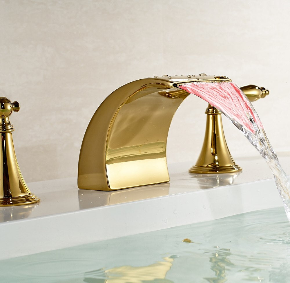 Juno Maceió LED Dual Handle Bathtub Faucet Mixer Tap