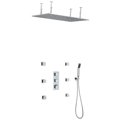 Juno Marseille 24LED Rain Shower Head Thermostatic Shower