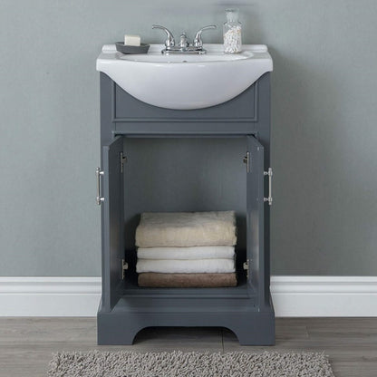 Juno Modern 24" Dark Gray Bathroom Vanity Set