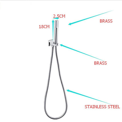 Juno Modern 10" Rainfall Shower Head With Hot Cold Mixer and Handheld Shower