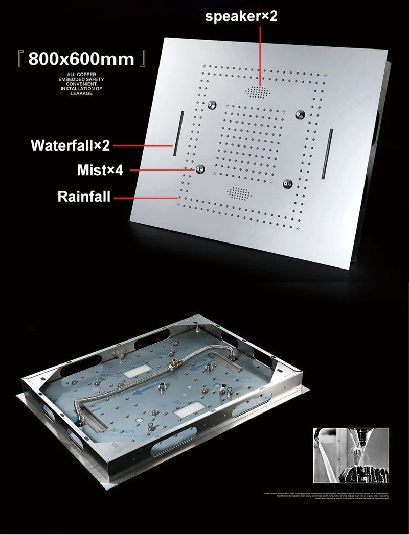 Juno Phone Control Musical Shower Head