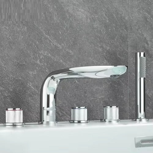 Juno New 5 Pcs Bathtub Faucet Multi Color Deck Mount Dual Handle bathroom Faucet