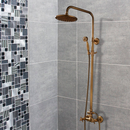 Juno New Antique Brass European Style Shower Set