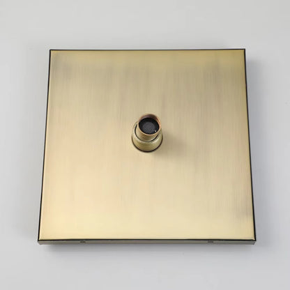 Juno Antique Brass Wall-Mount Shower System with Square Shower Head & Handheld Sprayer