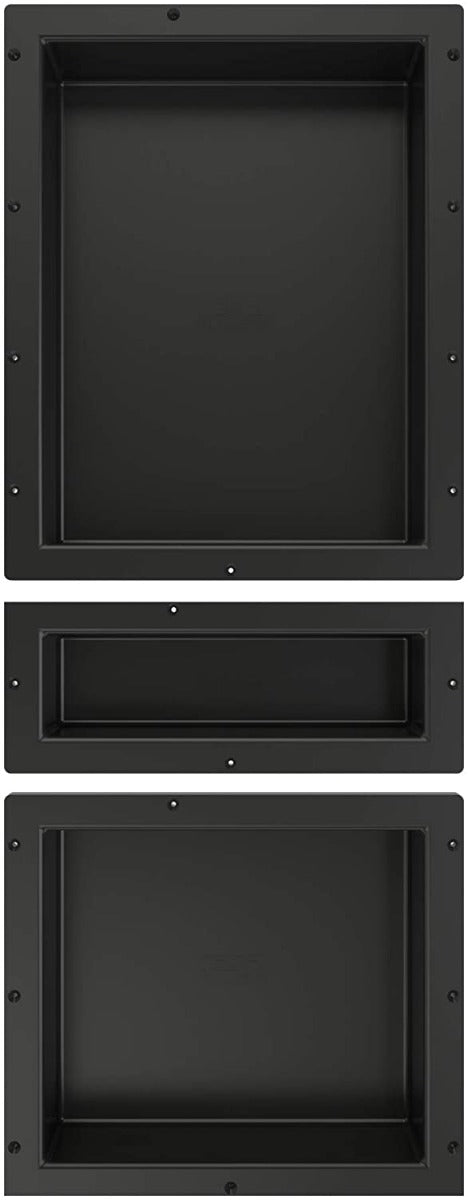 Juno New Black Wall Concealed 3 Racks Bathroom Shelf