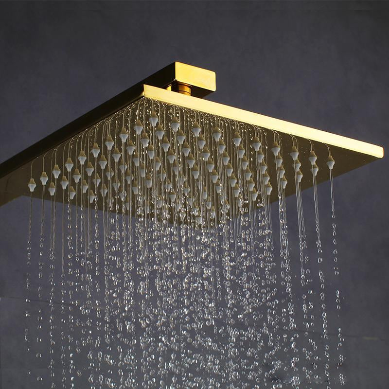 Juno New Gold Shower Head Set with Handheld Shower