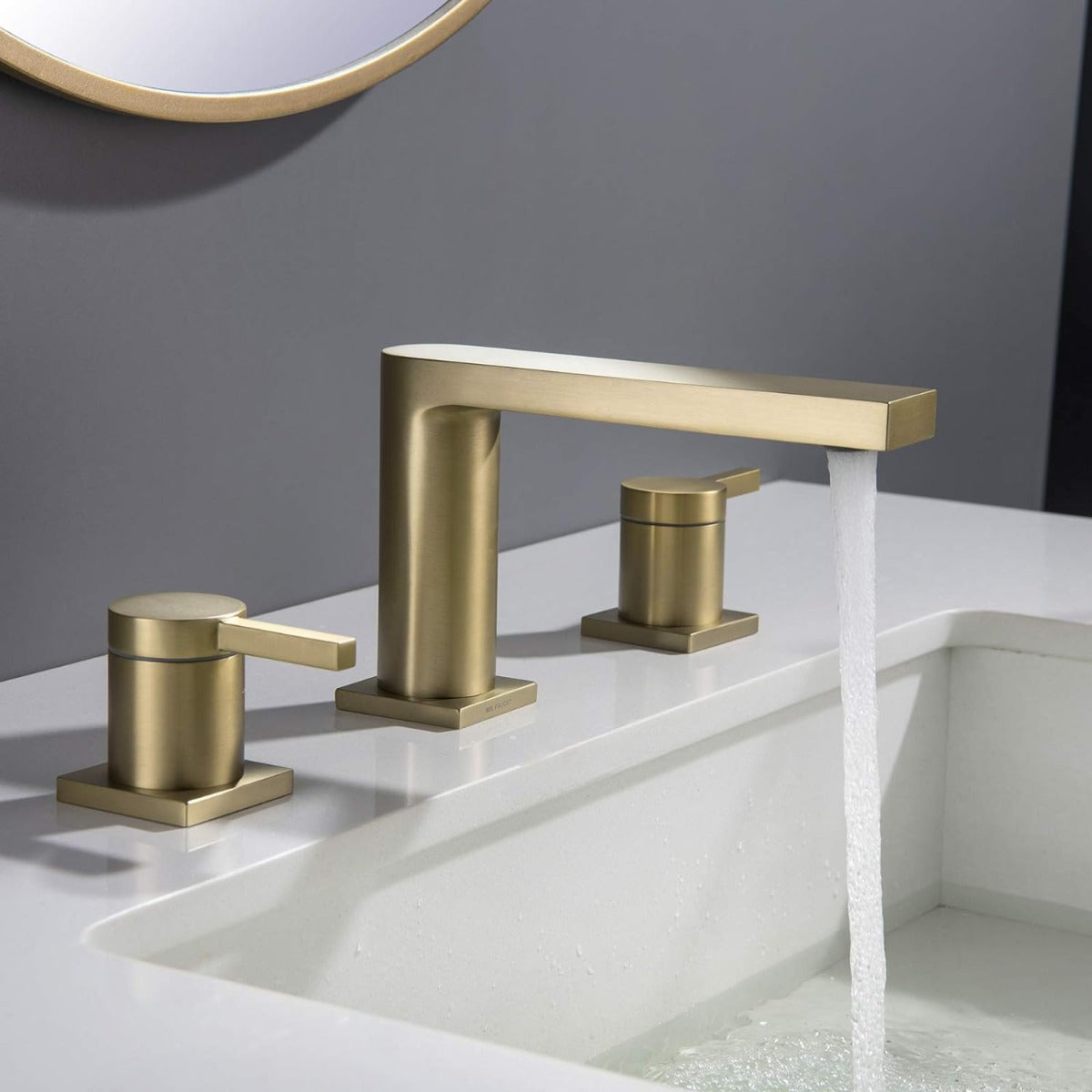 Juno New Solid Brass Bathroom Faucet Dual Handle with Popup Drain
