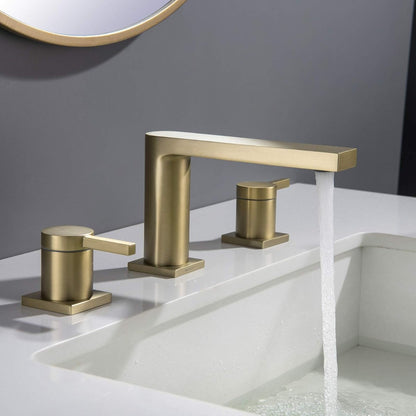 Juno New Solid Brass Bathroom Faucet Dual Handle with Popup Drain
