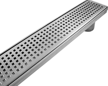 Juno New Stainless Steel Linear Shower Drain Flag Design Flange Body
