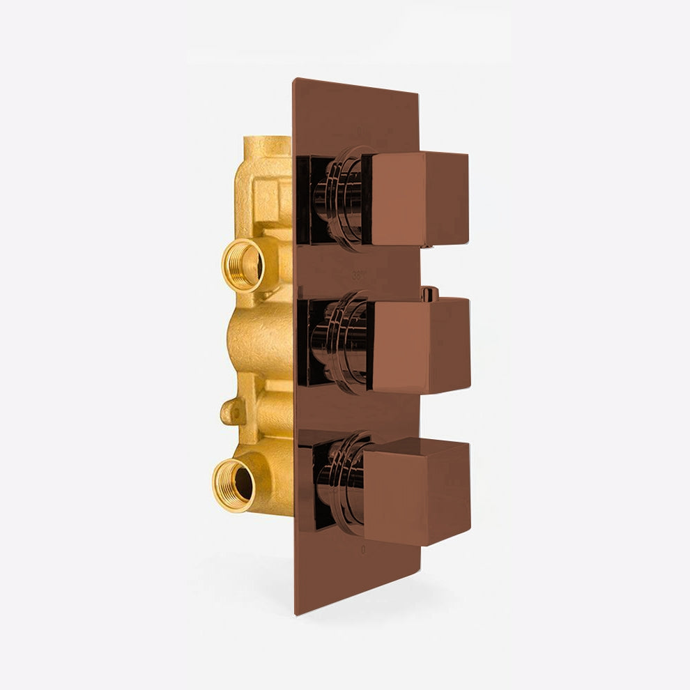 Juno Oil-Rubbed Wall Mount Square Shower Head Set with Hand Shower