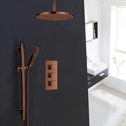 Juno Oil-Rubbed Ceiling Shower Head Set 