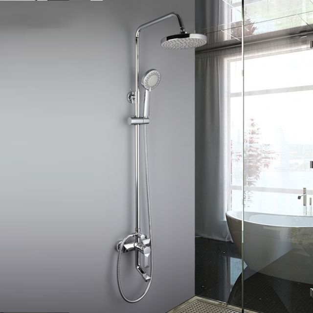 Juno Outdoor Rainfall Shower Head Single Handle 3 Function Valve With Handheld Shower