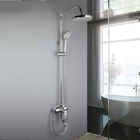 Juno Outdoor Rainfall Shower Head Single Handle 3 Function Valve With Handheld Shower