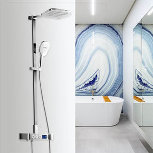 Perla Bathroom Shower Smart Intelligent Thermostat On The Wall With Digital Touch 