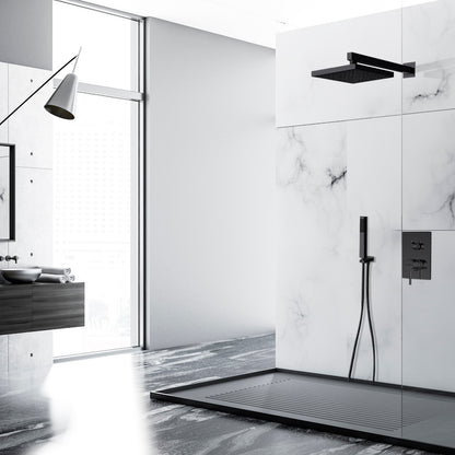 Juno Polished Oil-Rubbed Bronze Shower Head Set with Handheld Shower