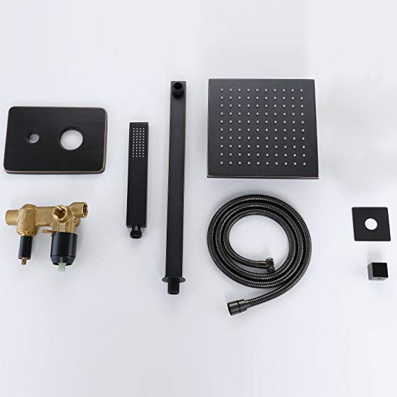 Juno Polished Oil-Rubbed Bronze Shower Head Set with Handheld Shower